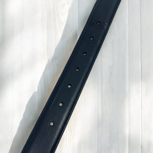 Columbia Mens Black Leather Belt Size 34" Genuine Leather Lining Synthetic Top - Picture 6 of 7